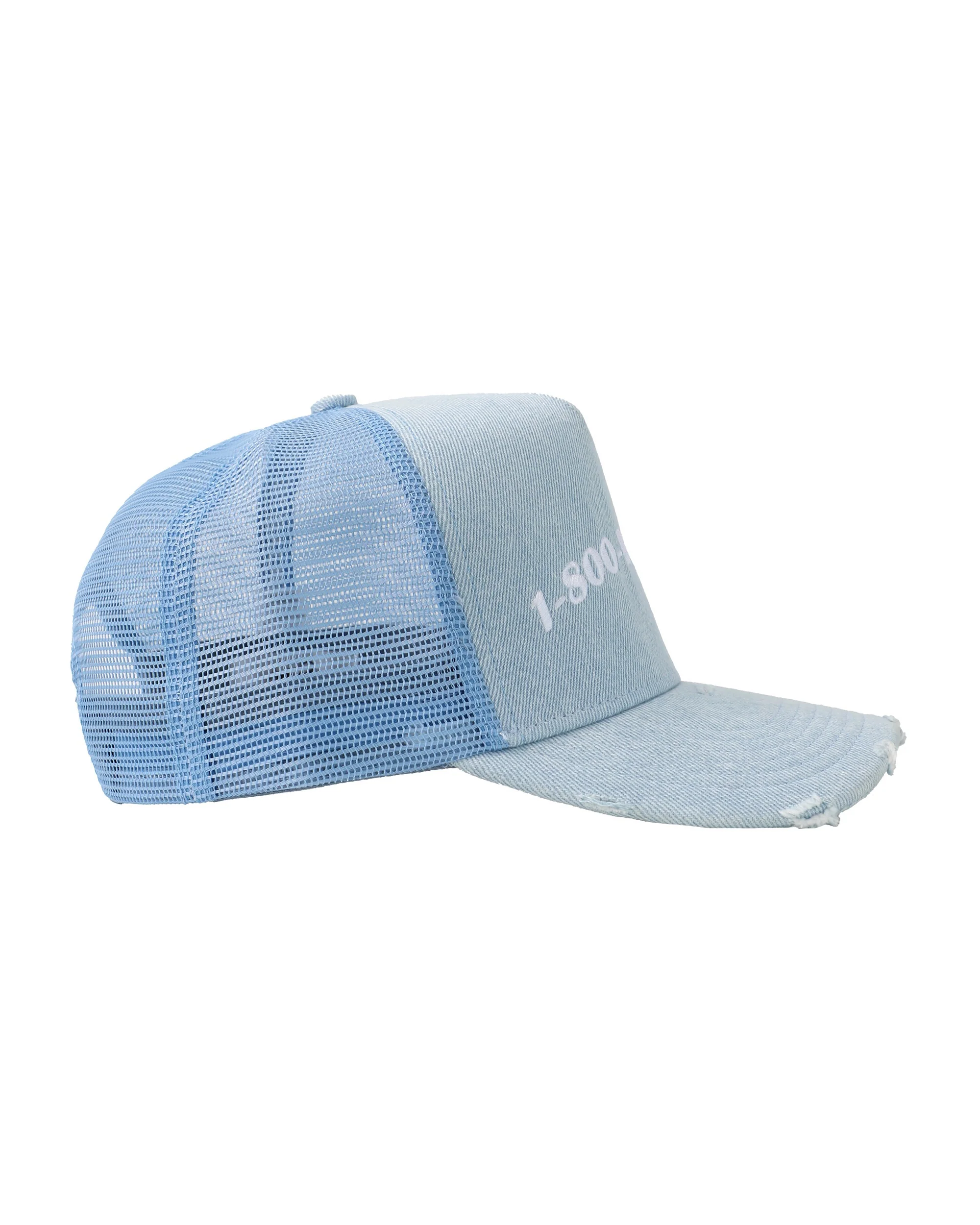 Denim 1-800 Heart Trucker Hat - Image 3