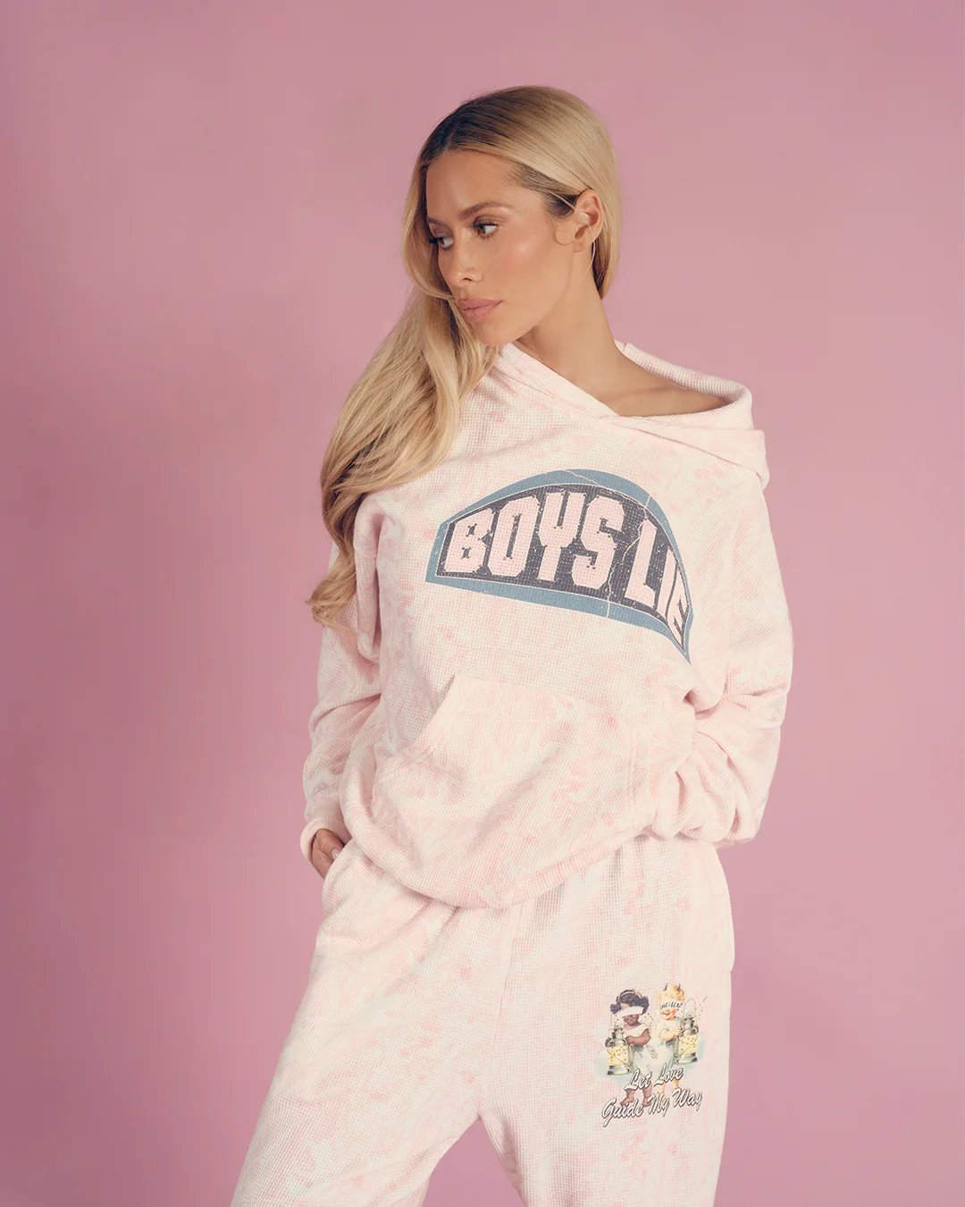 Let Love Guide My Way Rhinestone Racer Hoodie - Image 5